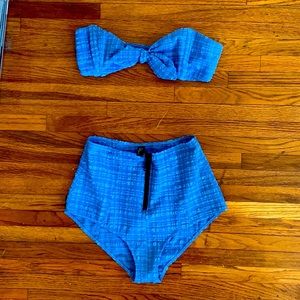 Lisa marie fernandez blue bikini size 2